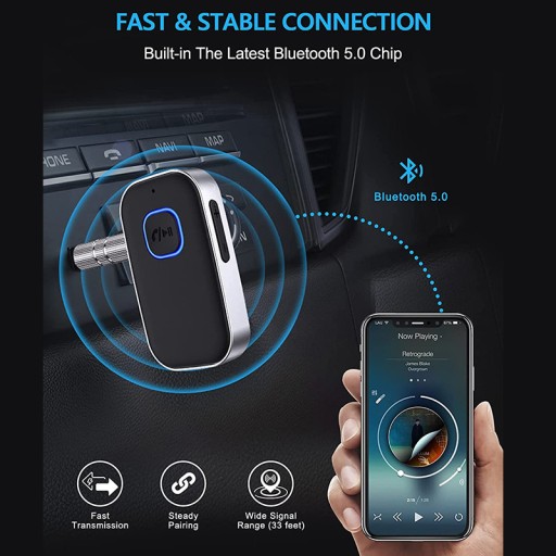 АДАПТЕР-ПЕРЕДАТЧИК BLUETOOTH 5.0 AUX MINI-JACK 3.5