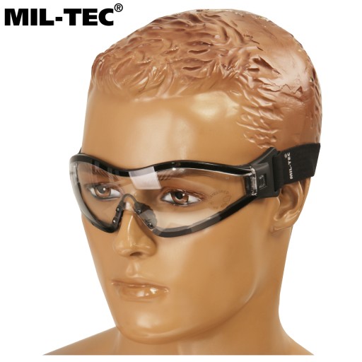 Военные парашютные защитные очки Mil-Tec Commando UV 400 CLEAR Plus