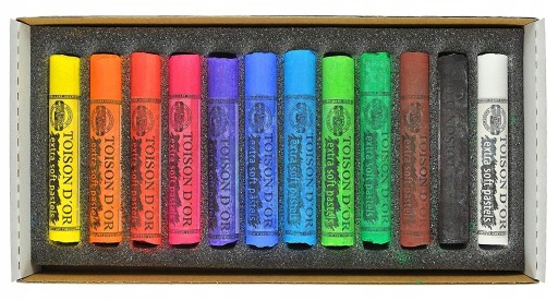 МЯГКИЕ ПАСТЕЛИ, сухие мелки, 12 ЦВЕТОВ, НАБОР ДЛЯ КРАСКИ Koh-I-Noor Jumbo