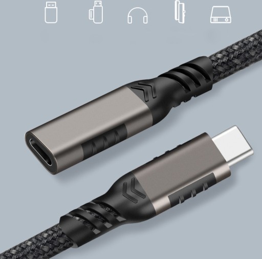УДЛИНИТЕЛЬ USB-C 3.1 THUNDERBOLT 3 100 Вт 4K 5A 1 м