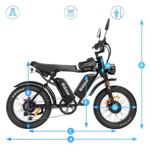 Rower Elektryczny Terenowy Z Podwójną Baterią 3000W 52V 40Ah 180KM 20