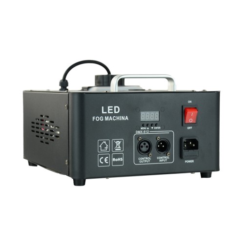 Вертикальный дымогенератор со светодиодной подсветкой RGB 1200Вт, пульт DMX /Firefog+ жидкость 1л