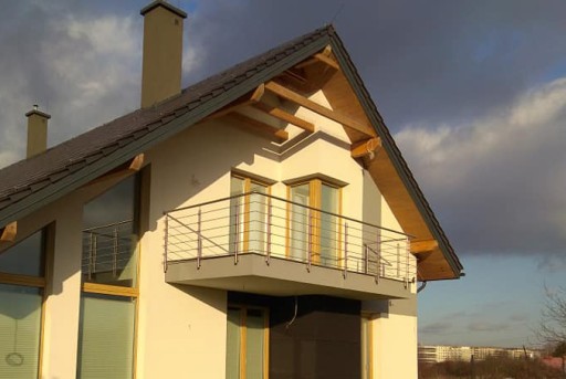 Balustrada nierdzewna, schodowa balkonowa barierka 5 x Ø12 mm długość 2,5 m