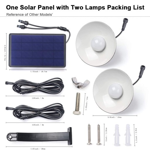 LAMPA SOLARNA+PANEL OŚWIETLENIE ZEWNĘTRZNE ZIMNO