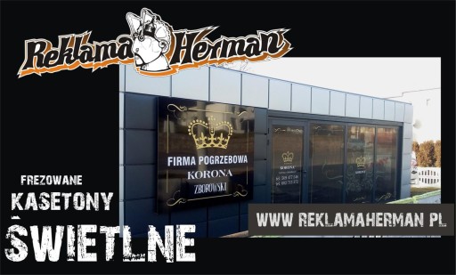 Kaseton 50x190cm DIBOND LED jednostronny