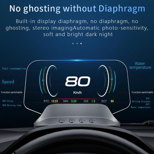 C3 OBD2 GPS с двойным дисплеем Предупреждение о поднятии головы автомобиля