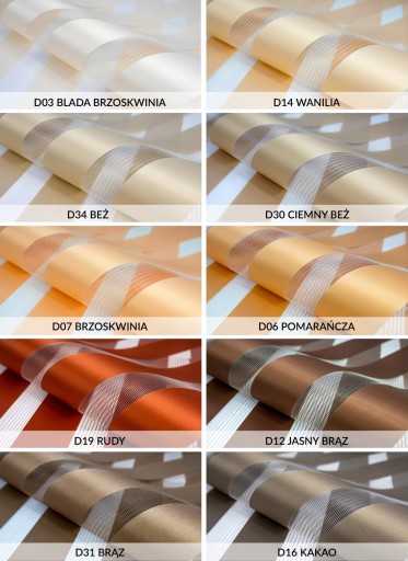 Roleta Dzień Noc na wymiar z napinaczem 107x250 cm