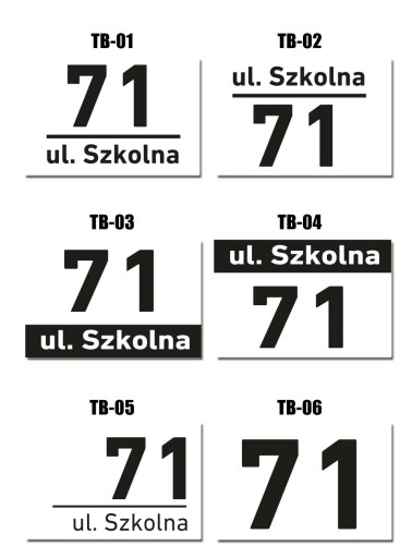 Табличка АДРЕС белая с номером дома