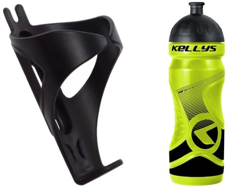 KELLYS RATIO ALU Корзина для бутылки с водой светлая 59г Черный матовый