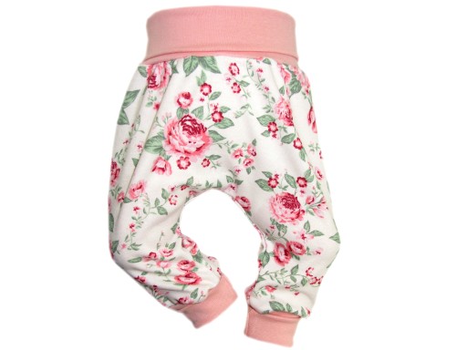 PÓŁŚPIOCHY BEZ STÓP SPODENKI BAGGY 80 ROSES /63/
