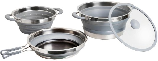 GARNKI TURYSTYCZNE SKŁADANE SILIKON BRUNNER VOLCANO PASTA AL VOLO 24 cm