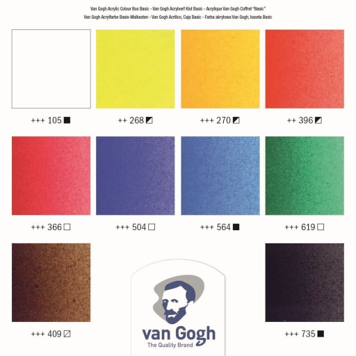 Zestaw farb akrylowych z akcesoriami - Van Gogh