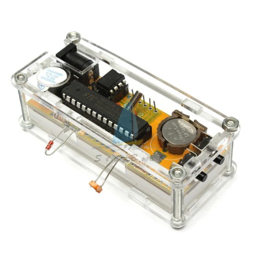 Белые часы, зеленые цифры 2 см с корпусом DIY KIT