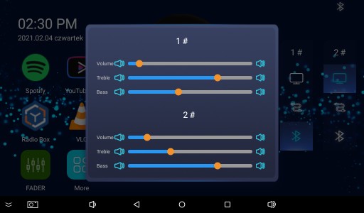 ИНТЕРНЕТ-РАДИО ВСТРАИВАННОГО МОНТАЖА P2 AUDIO С BLUETOOTH SD + 2 ДИНАМИКА 45 Вт