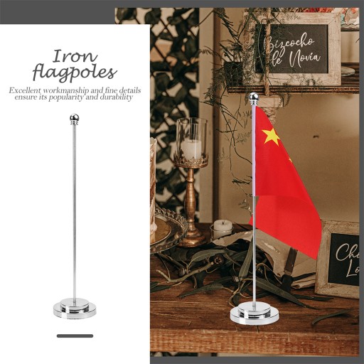 Ga-American Flag Desktop Flagpole Telescopic 2 Pcs