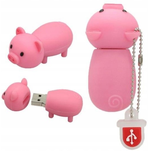 РЕЗИНОВЫЙ ДИСК PIG PITT, 64 ГБ, USB-БРЕЛОК-ПАМЯТЬ, ПОДАРОК