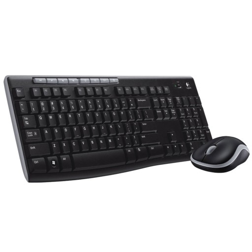 Черный комплект клавиатуры и мыши Logitech