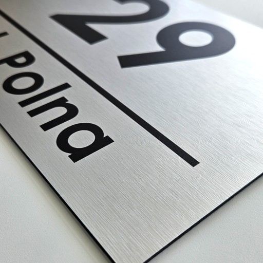 АДРЕСНАЯ ТАБЛИЧКА С НОМЕРОМ ДОМА ПРОЧНАЯ И ЭЛЕГАНТНАЯ 30Х20см DIBOND UV PRINT