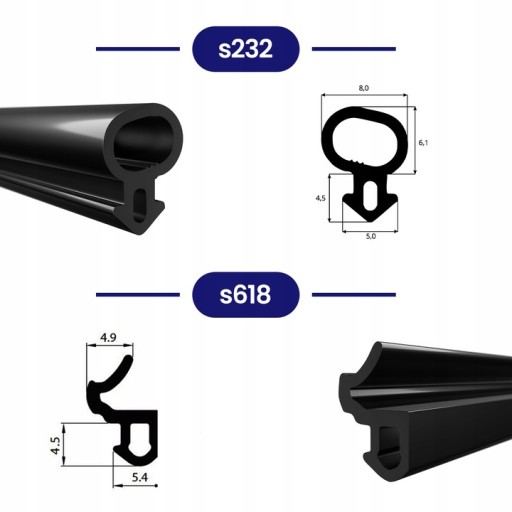 Оконный уплотнитель ПВХ гибкий черный EPDM ALUPLAST S-1559 300mb