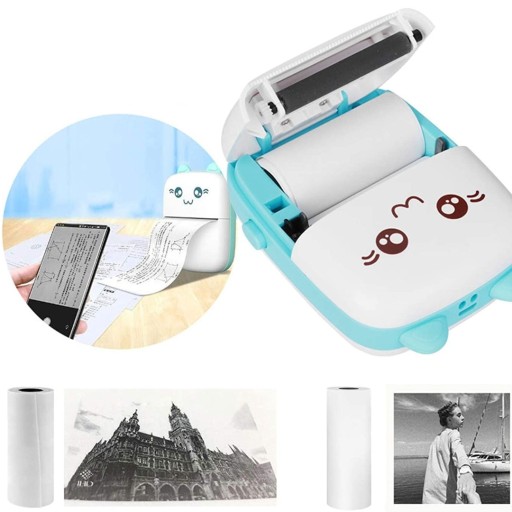 МИНИ-ТЕРМОПРИНТЕР ДЛЯ ДЕТЕЙ DRUKUS PORTABLE CAT + 11 РОЛИКОВ