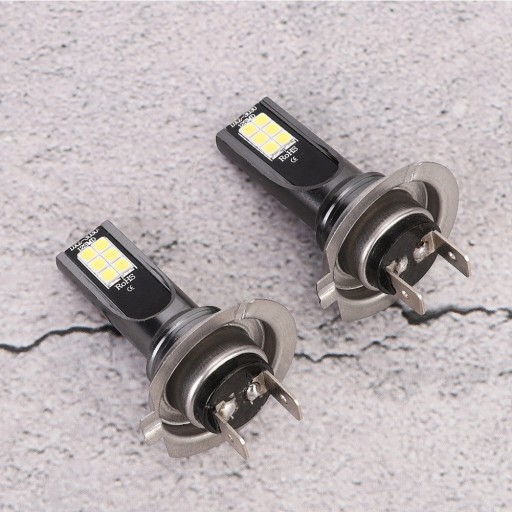 2 szt. Żarówka LED Reflektor H7 12LED 3000K 24W