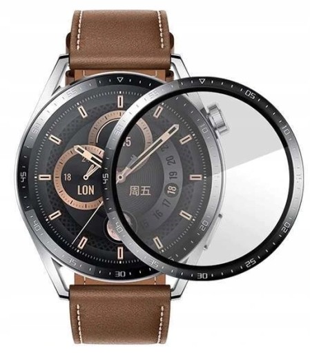 ПОЛНОЕ 3D ГИБРИДНОЕ СТЕКЛО ДЛЯ HUAWEI WATCH GT 3 46MM