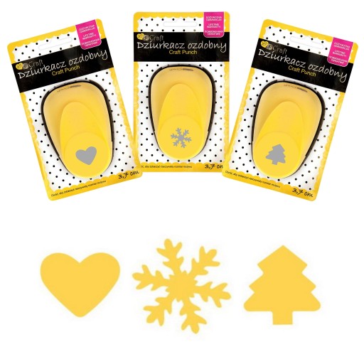 DZIURKACZ OZDOBNY 3,7cm śnieżynka DpCraft do papieru scrapbooking punktowy