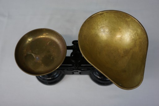 Торговые весы Old Librasco Anglia, кастрюли, гири, антикварный набор