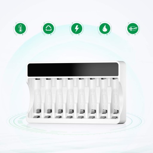 ЗАРЯДНОЕ УСТРОЙСТВО ДЛЯ 8 пальчиковых батарей типа AA/AAA/NiMH/NiCd