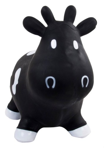 Skoczek gumowy dla dzieci KRÓWKA 57 cm czarno-biał