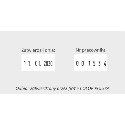 МАРКА COLOP 60DD — ДАТА И НОМЕР