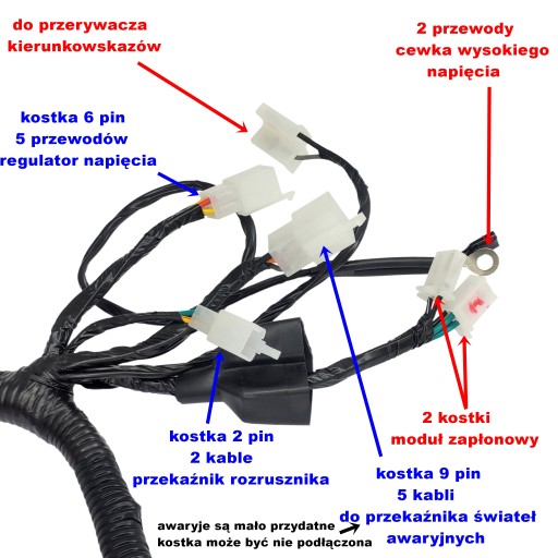 Instalacja Elektryczna Wiązka Atv Quad Bashan Barton Warrior Eagle SCHEMAT