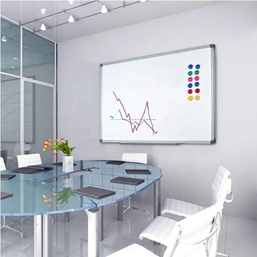 Tablica Magnetyczna Suchościerna 90x60cm Suchościeralna + Magnesty Markery