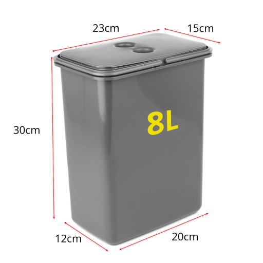 Sortownik, kosz na śmieci z filtrem węglowym do szafki 600mm, 56L