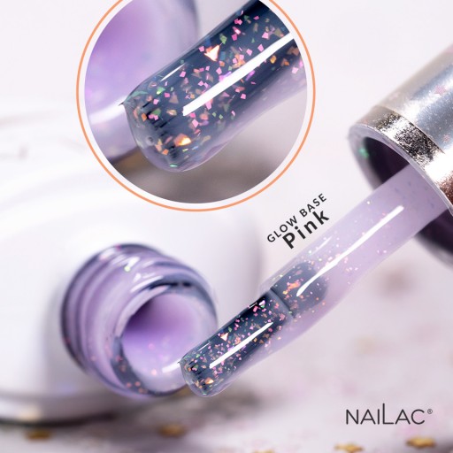 Каучуковая основа Glow Base Pink от NaiLac, 7 мл
