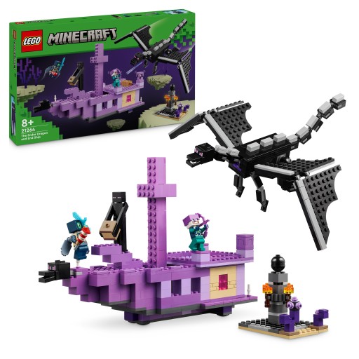 LEGO Minecraft 21264 Позитивный дракон Края и корабль Края Рыцарь Края
