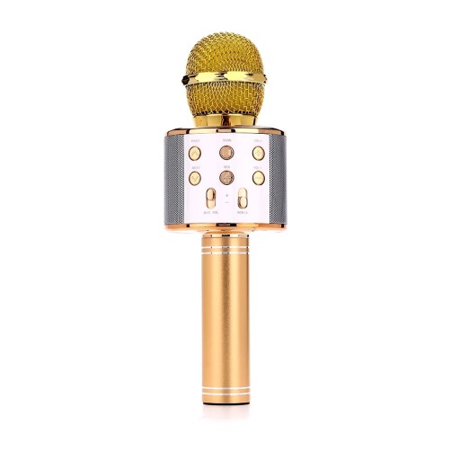 Outlet - Mikrofon karaoke z głośnikiem bluetooth Manta MIC10-G Złoty