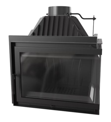 DUŻY Wkład kominkowy kominek NAROŻNY ŻELIWNY SIMPLE Z prawy 15kW EKOPROJEKT
