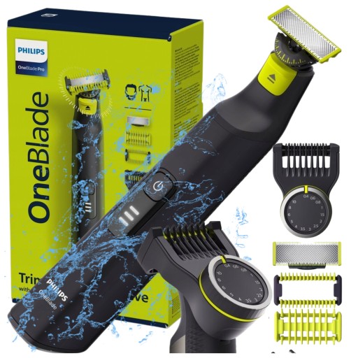 GOLARKA PHILIPS ONEBLADE PRO MASZYNKA DO GOLENIA NA SUCHO I MOKRO + OSTRZE