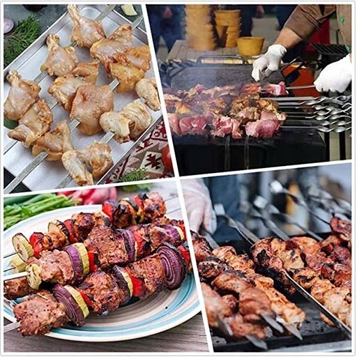SZPIKULCE DO SZASZŁYKÓW NA GRILL 40CM ZESTAW 10SZT
