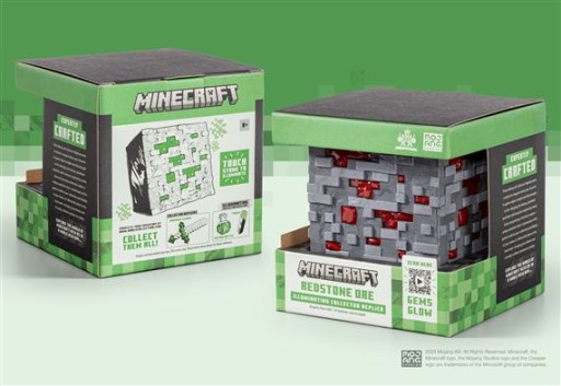 Lampka 3D Ruda Redstone USB Minecraft nocna dla dzieci