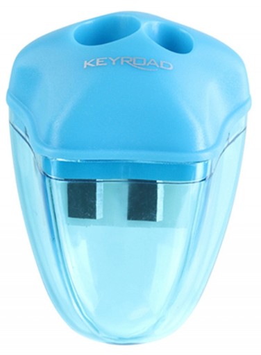 ТОЧИЛКА KEYROAD STAR, ПЛАСТИКОВАЯ, ДВОЙНАЯ, С КОНТЕЙНЕРОМ,