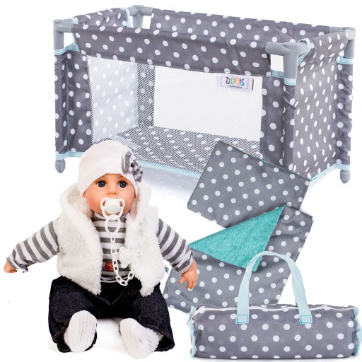 Постельное белье DOLL BED BABY DOLL 45 см соска говорит поет PL