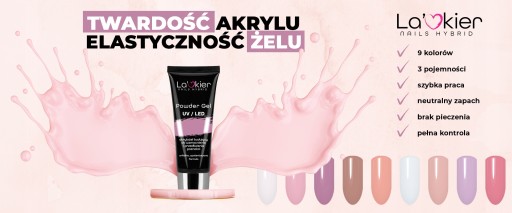 Zestaw do paznokci akrylożel 2x30g La'kier z lampą