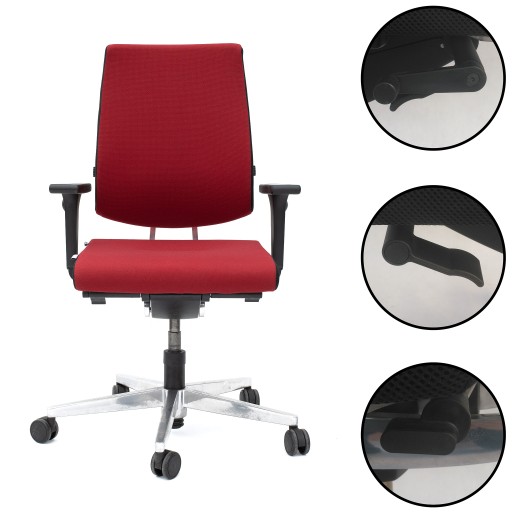 SEDUS BLACK DOT-102 красный офисный стул