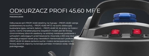 ПРОМЫШЛЕННЫЙ ПЫЛЕСОС PROFI 45.60 MF E MULTI FILTER