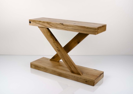 KONSOLA Dębowa Loft DREWNO LITE 145 cm SKD-240
