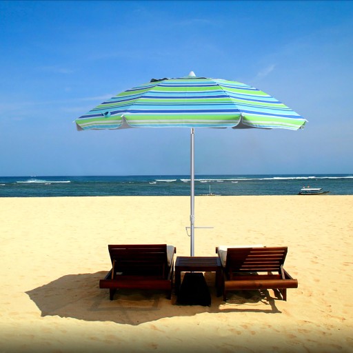 DUŻY PARASOL PLAŻOWY OGRODOWY FILTR UV ŁAMANY SKŁADANY 200cm