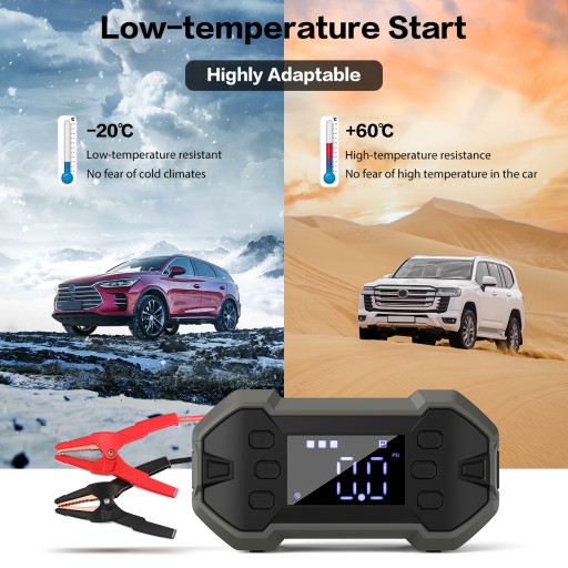 Стартер на 3000 А с воздушным компрессором Power Bank, усилителем зарядного устройства