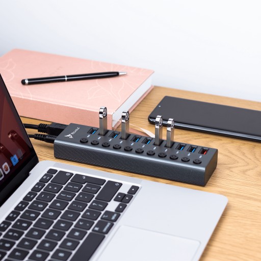Reagle HUB USB 3.1 PRO, активный, 11 портов USB-A, блок питания 36 Вт